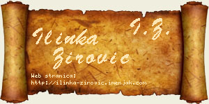Ilinka Žirović vizit kartica